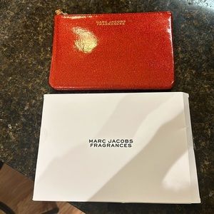 Marc Jacobs Fragrances Red Glitter Pouch 9 x 6 in New Never Used
